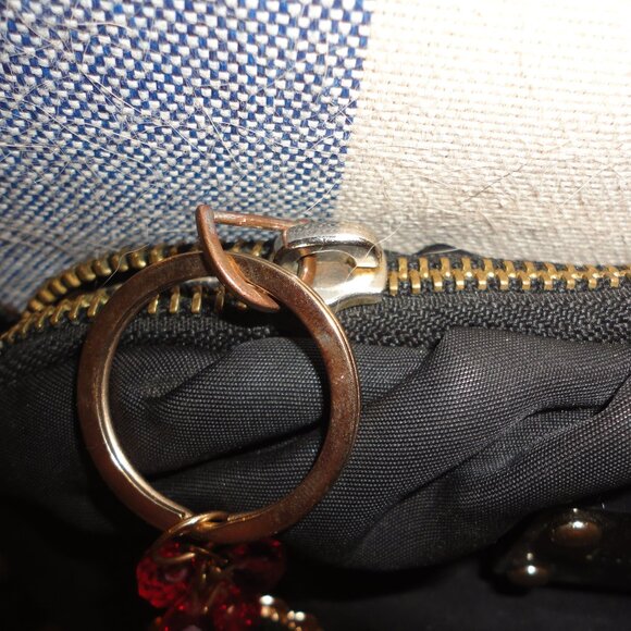 KATE SPADE "Greta" Black Canvas with Silver Chain Small Crossbody Purse - Picture 8 of 8